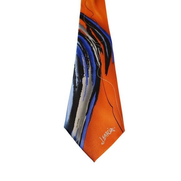 J Garcia 'Not Necessarily A Tree' Neck Tie Mens Collectors Edition Orange Black - Picture 1 of 13